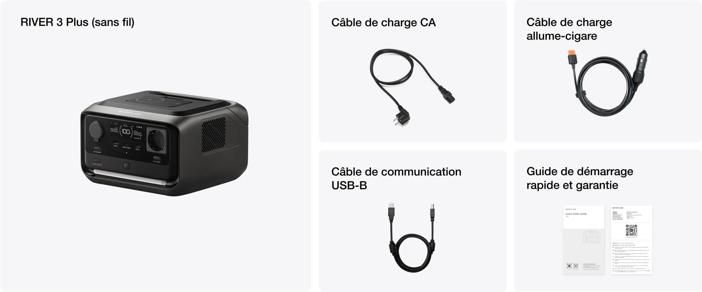 CONTENU DE LA BOÎTE